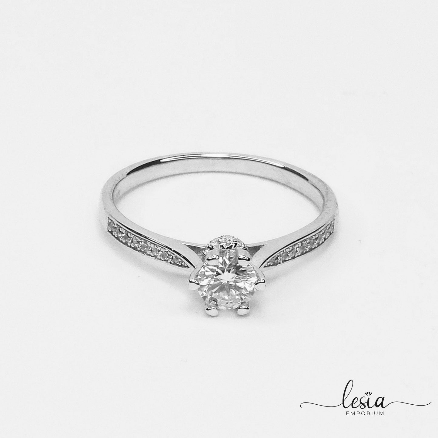 Solitaire Moissanite Diamond Ring (0.5 Carat) Rings Lesia Emporium