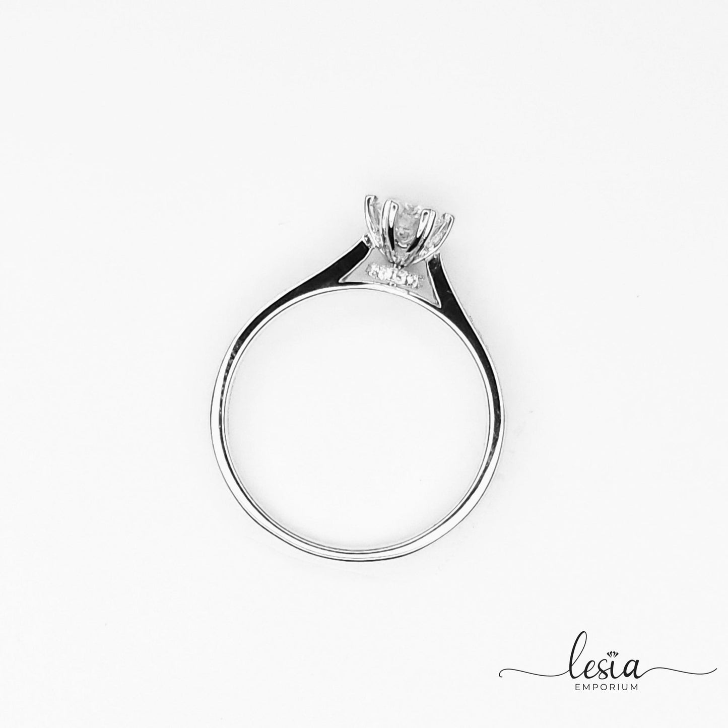 Solitaire Moissanite Diamond Ring (0.5 Carat) Rings Lesia Emporium
