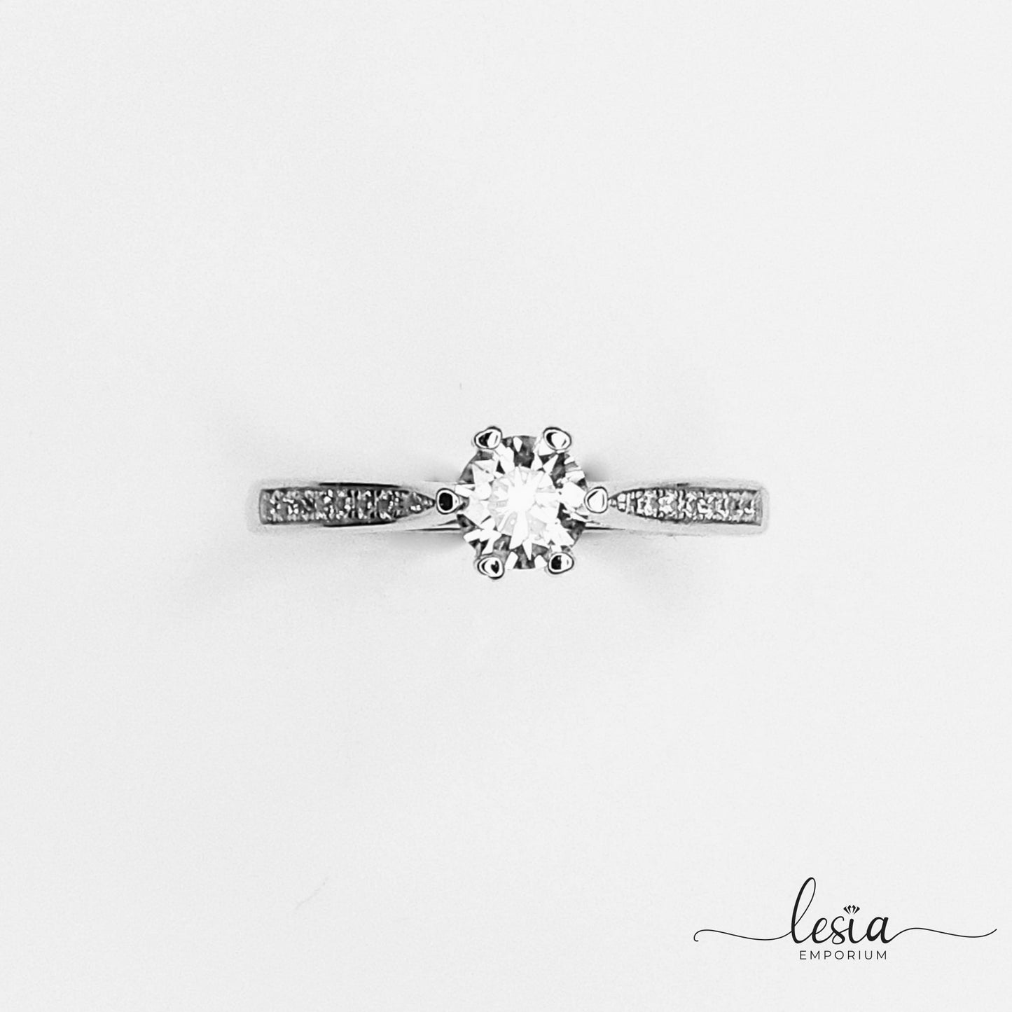 Solitaire Moissanite Diamond Ring (0.5 Carat) Rings Lesia Emporium