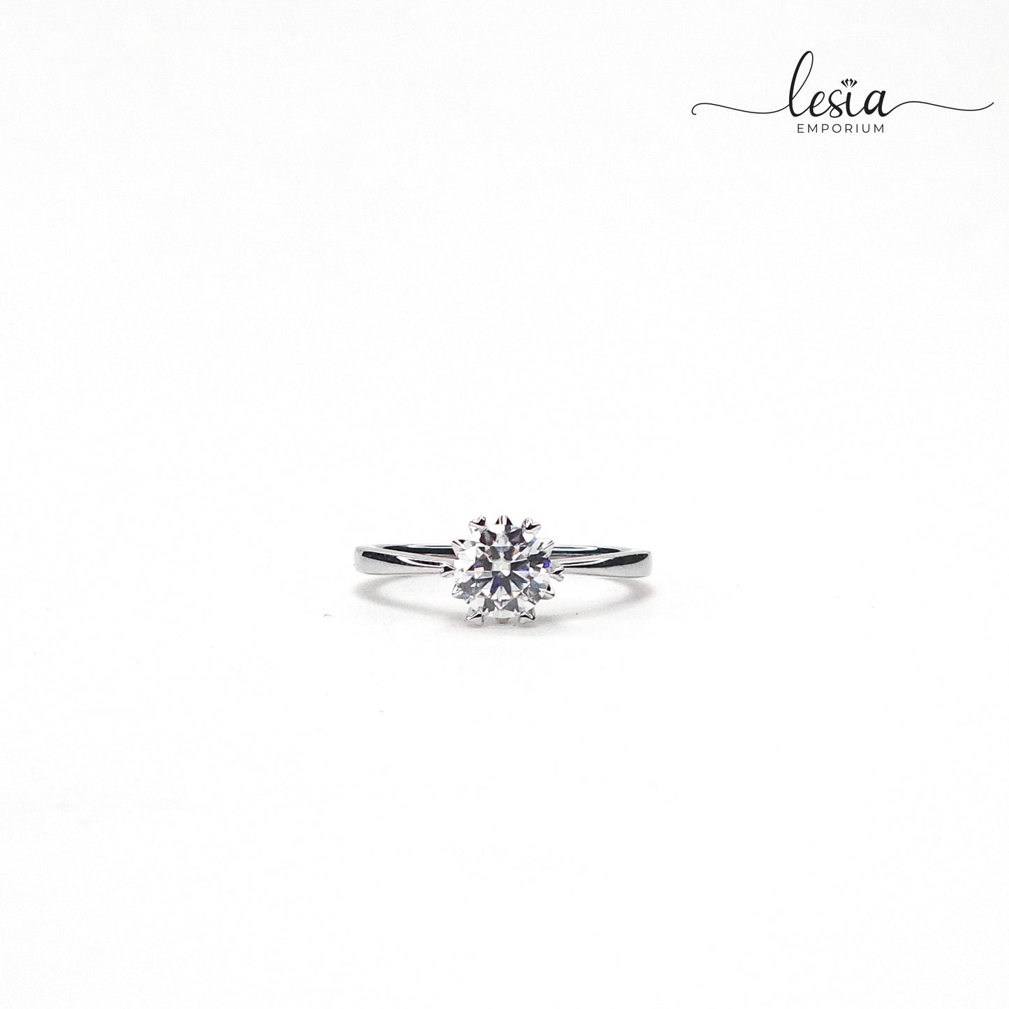 Solitaire Moissanite Ring (1 Carat)