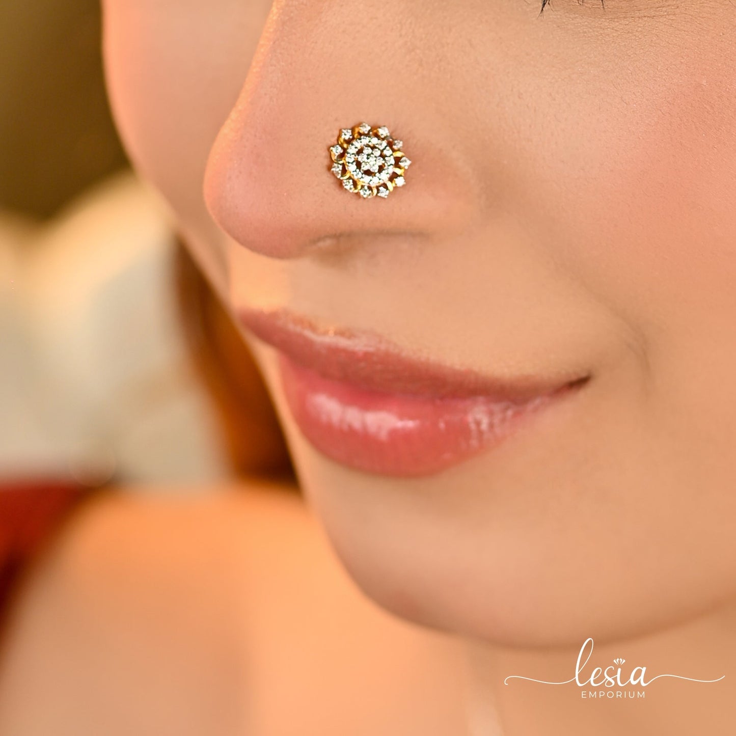 Chorki Moissanite Diamond Nosepin (50 Cent) Nose Pin Lesia Emporium