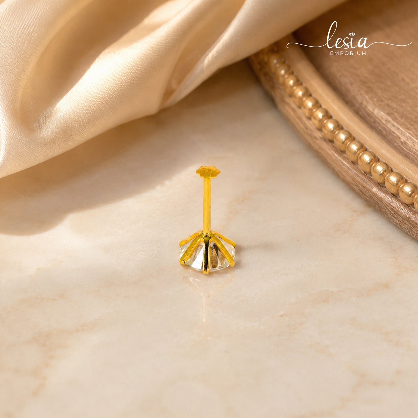 Solitaire Moissanite Nosepin (1 Carat)