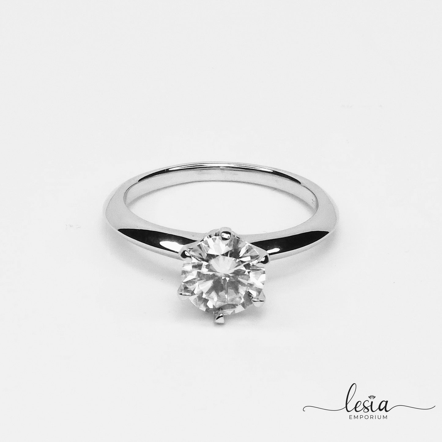 Solitaire Moissanite Ring (1.5 Carat)