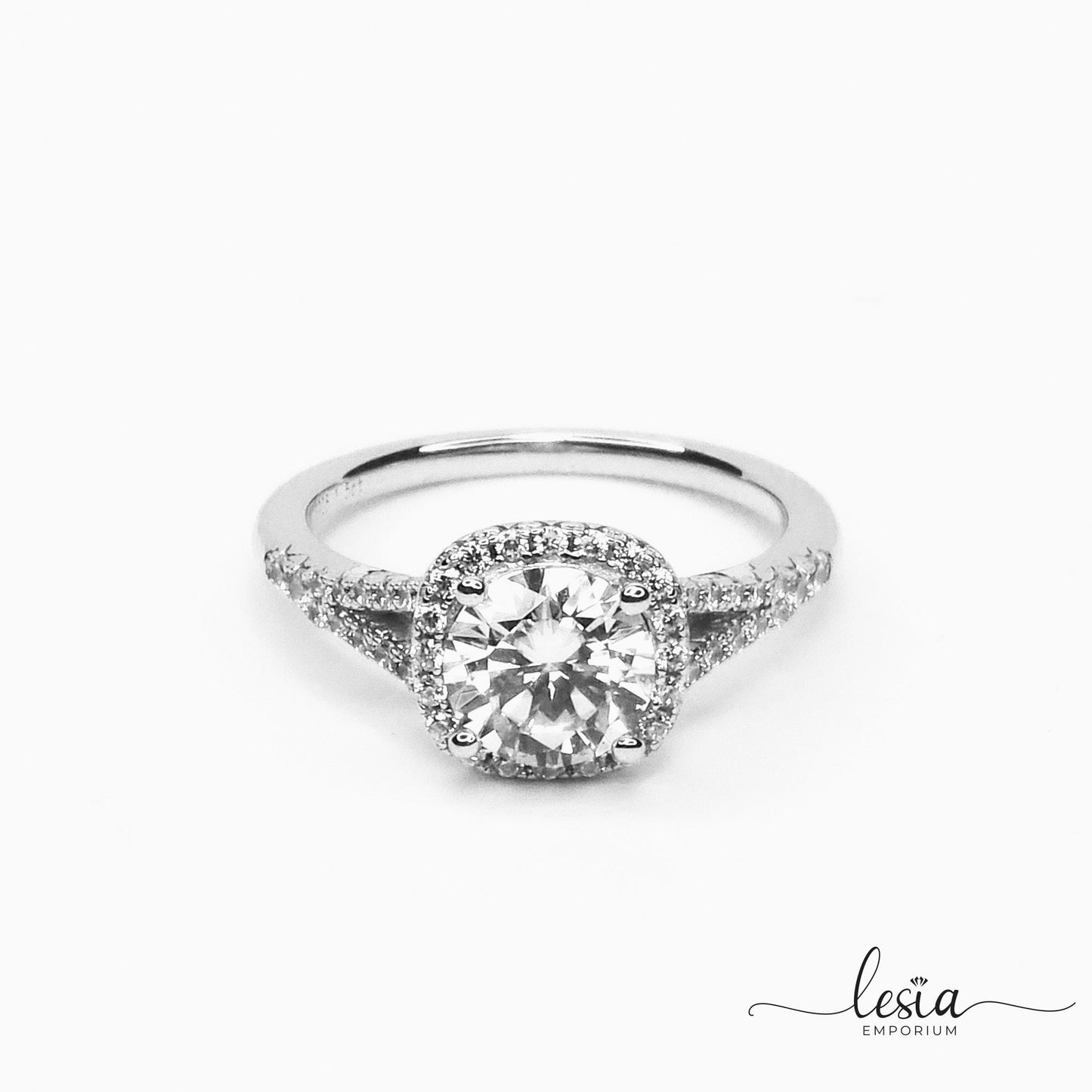 Solitaire Moissanite Diamond Ring (1.5 Carat) Rings Lesia Emporium