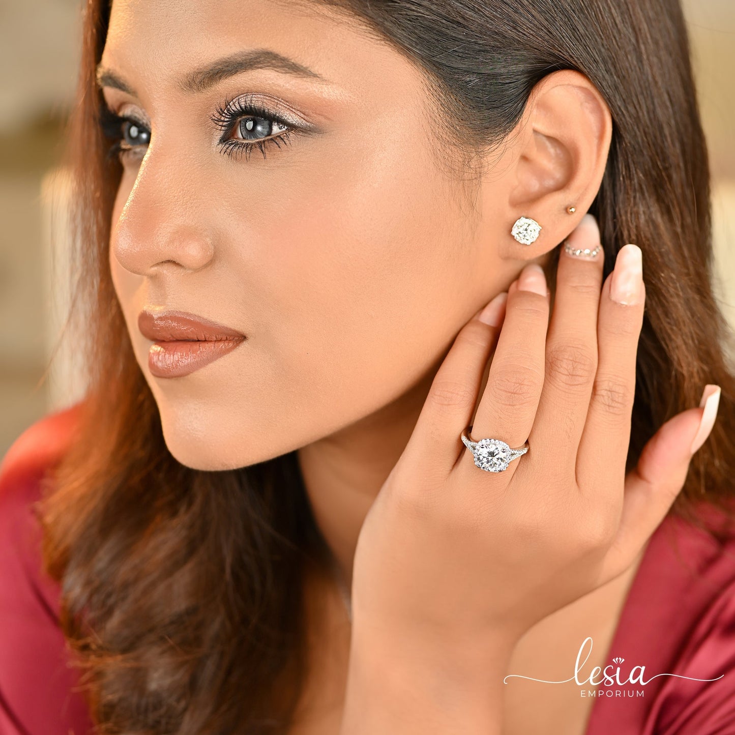 Solitaire Moissanite Diamond Ring (1.5 Carat) Rings Lesia Emporium