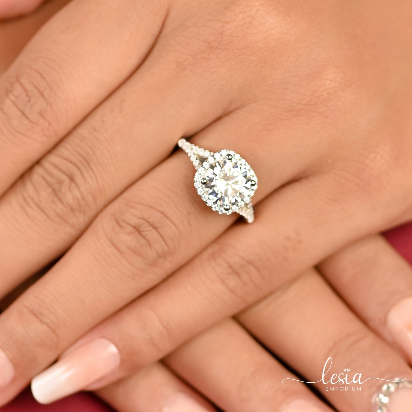 Solitaire Moissanite Diamond Ring (1.5 Carat) Rings Lesia Emporium