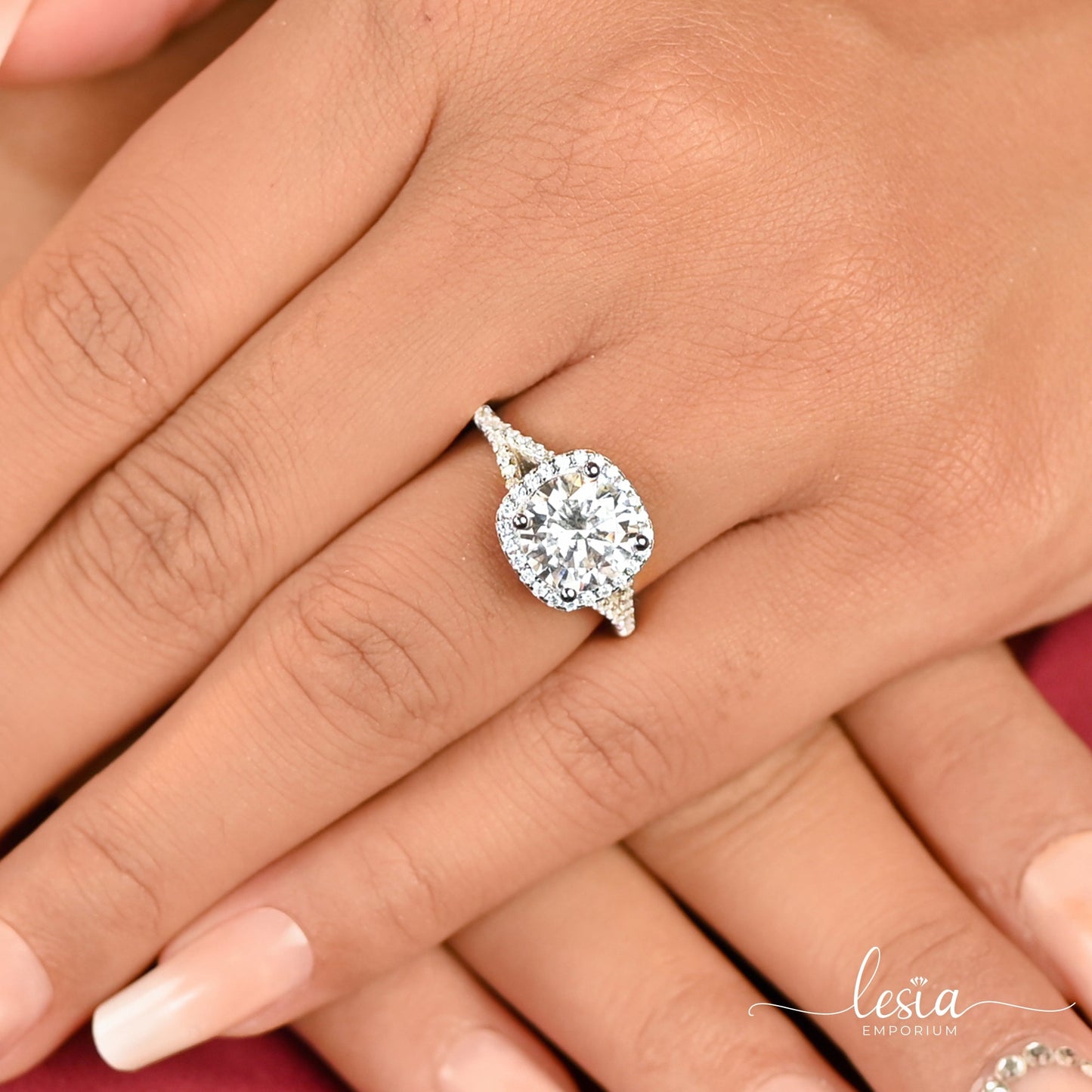 Solitaire Moissanite Diamond Ring (1.5 Carat) Rings Lesia Emporium