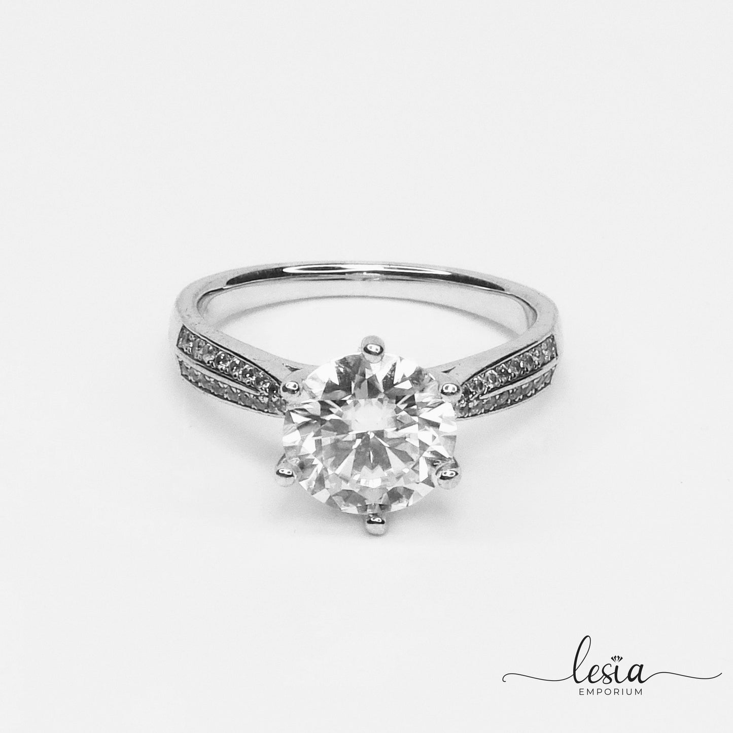 Solitaire Moissanite Diamond Ring (3 Carat)