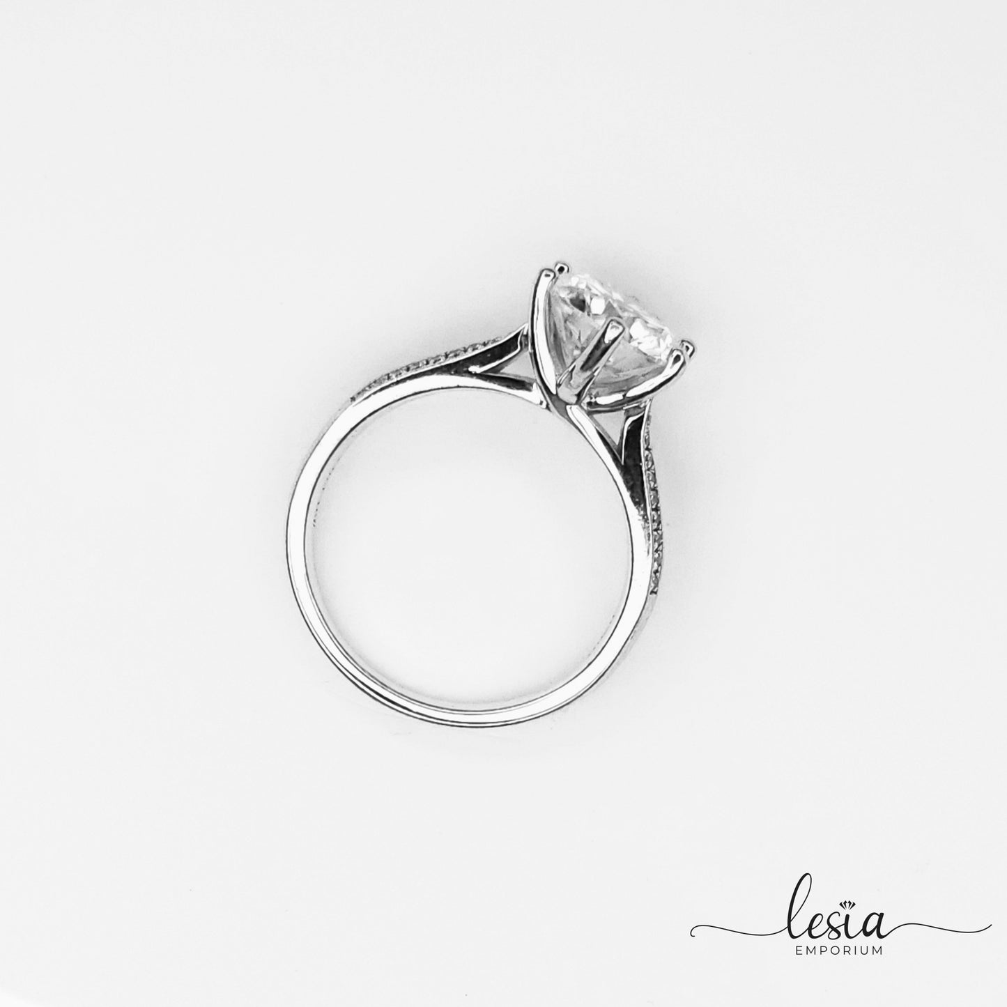 Solitaire Moissanite Diamond Ring (3 Carat)