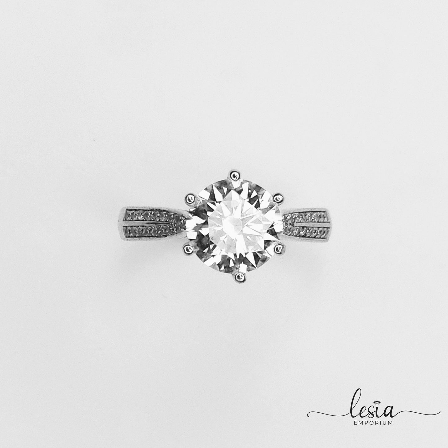 Solitaire Moissanite Diamond Ring (3 Carat)