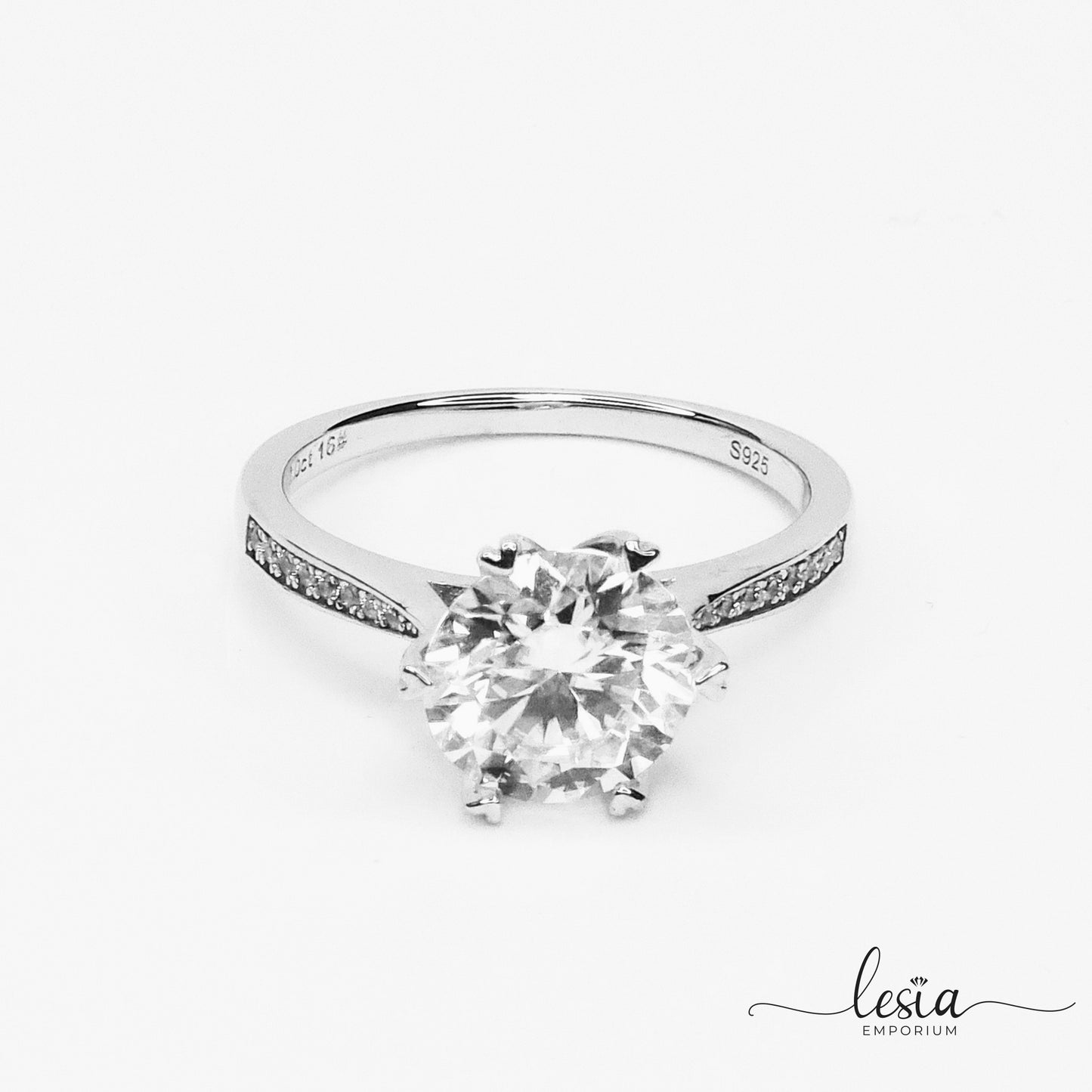 Solitaire Moissanite Diamond Ring (3 Carat)