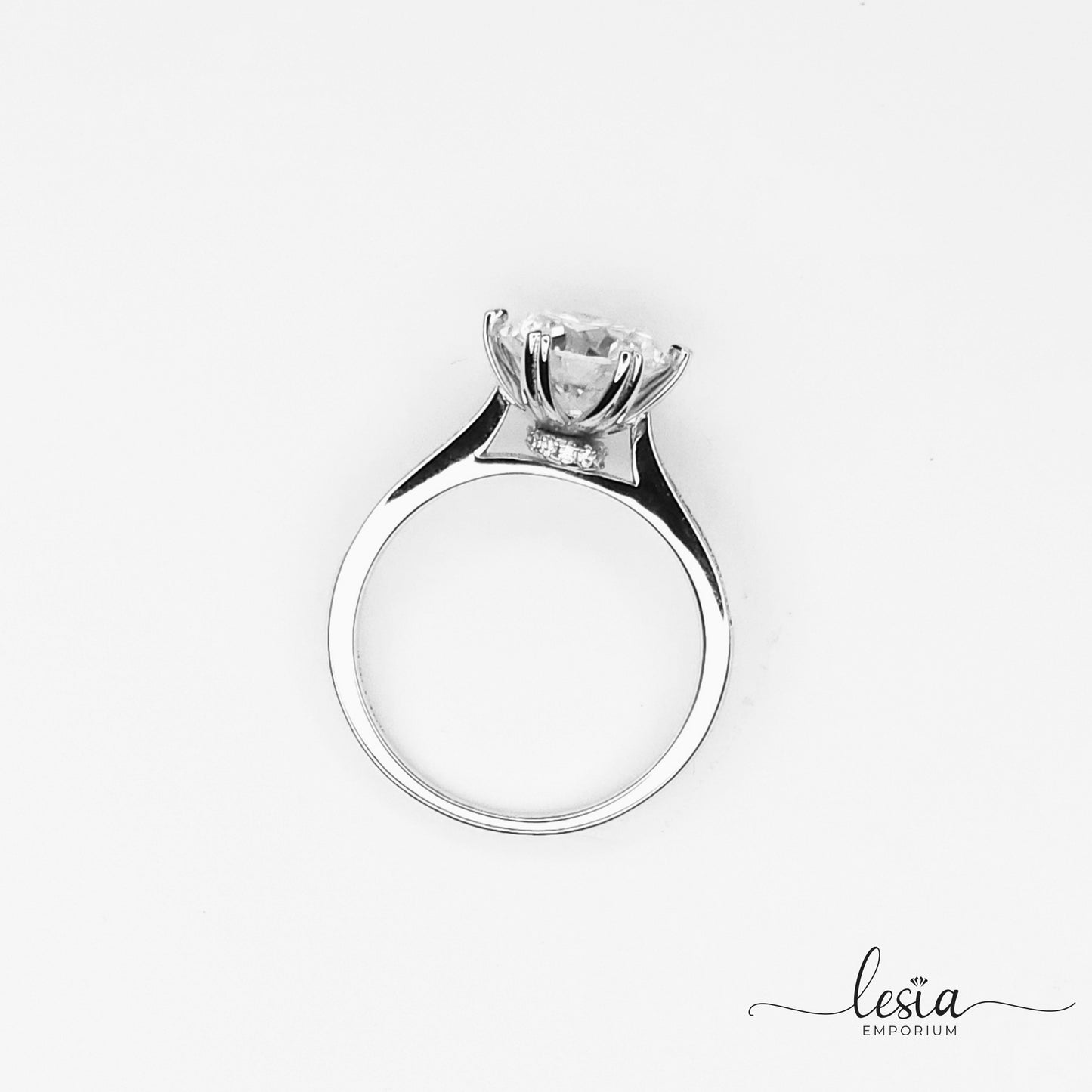 Solitaire Moissanite Diamond Ring (3 Carat)