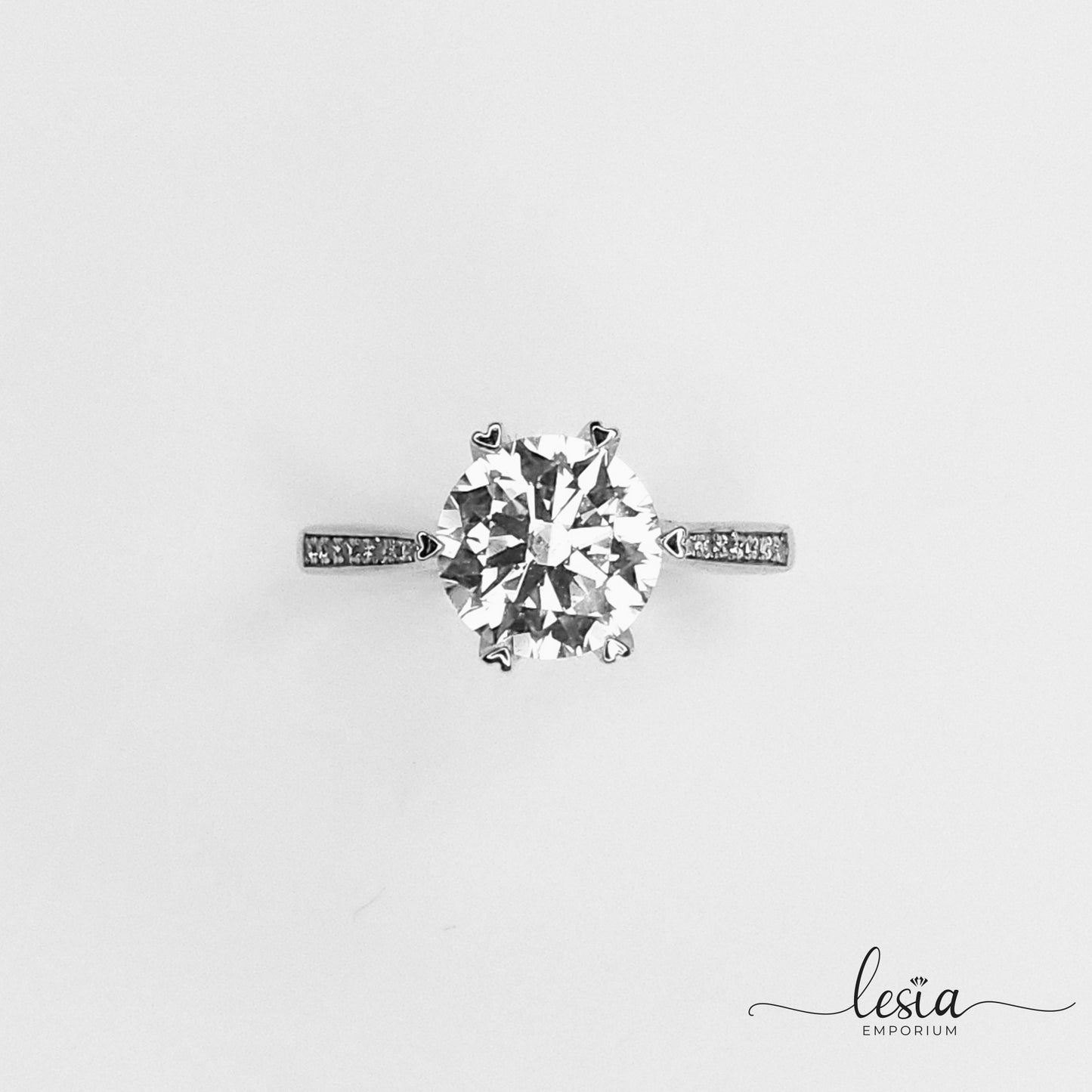 Solitaire Moissanite Diamond Ring (3 Carat)
