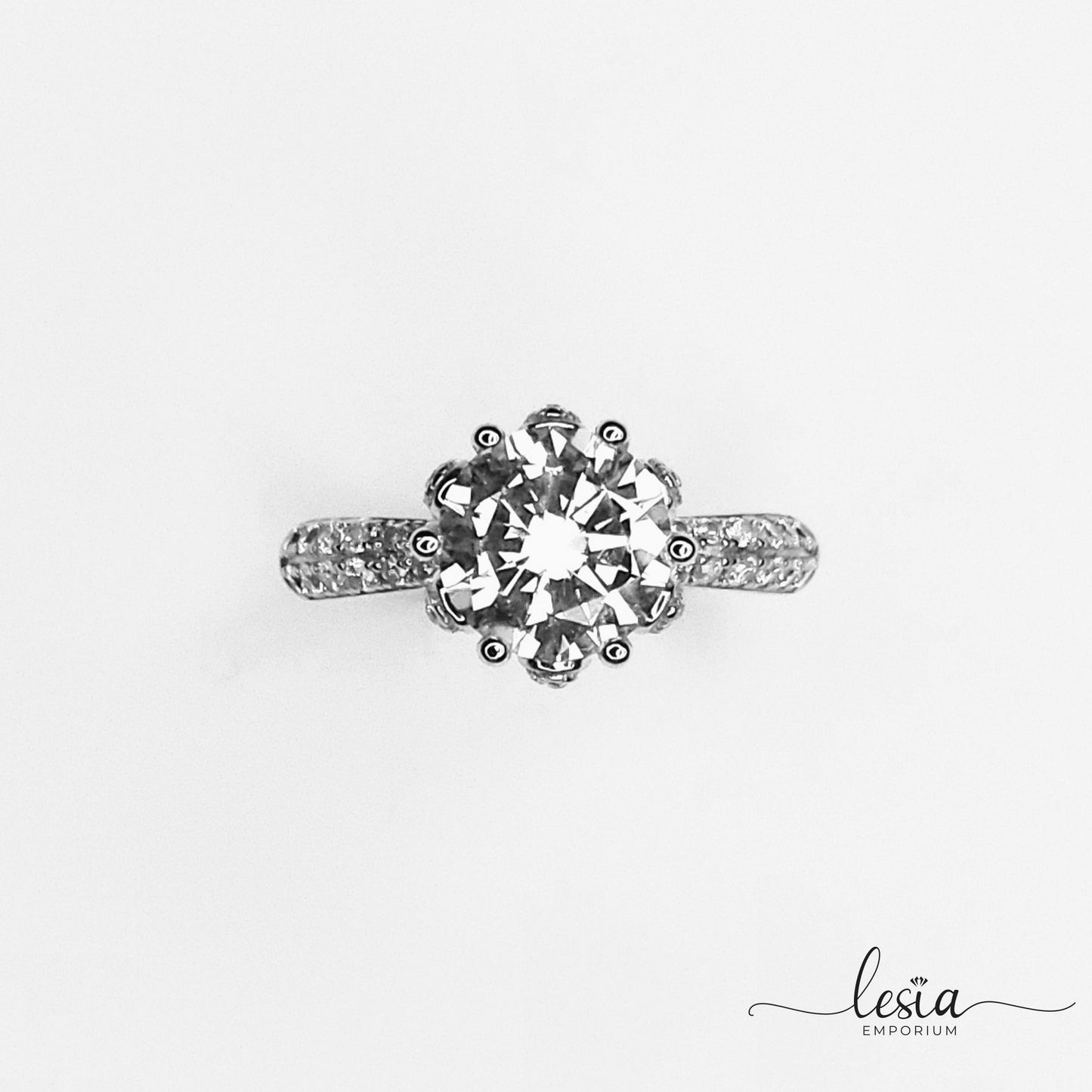 Solitaire Moissanite Diamond Ring (3 Carat)