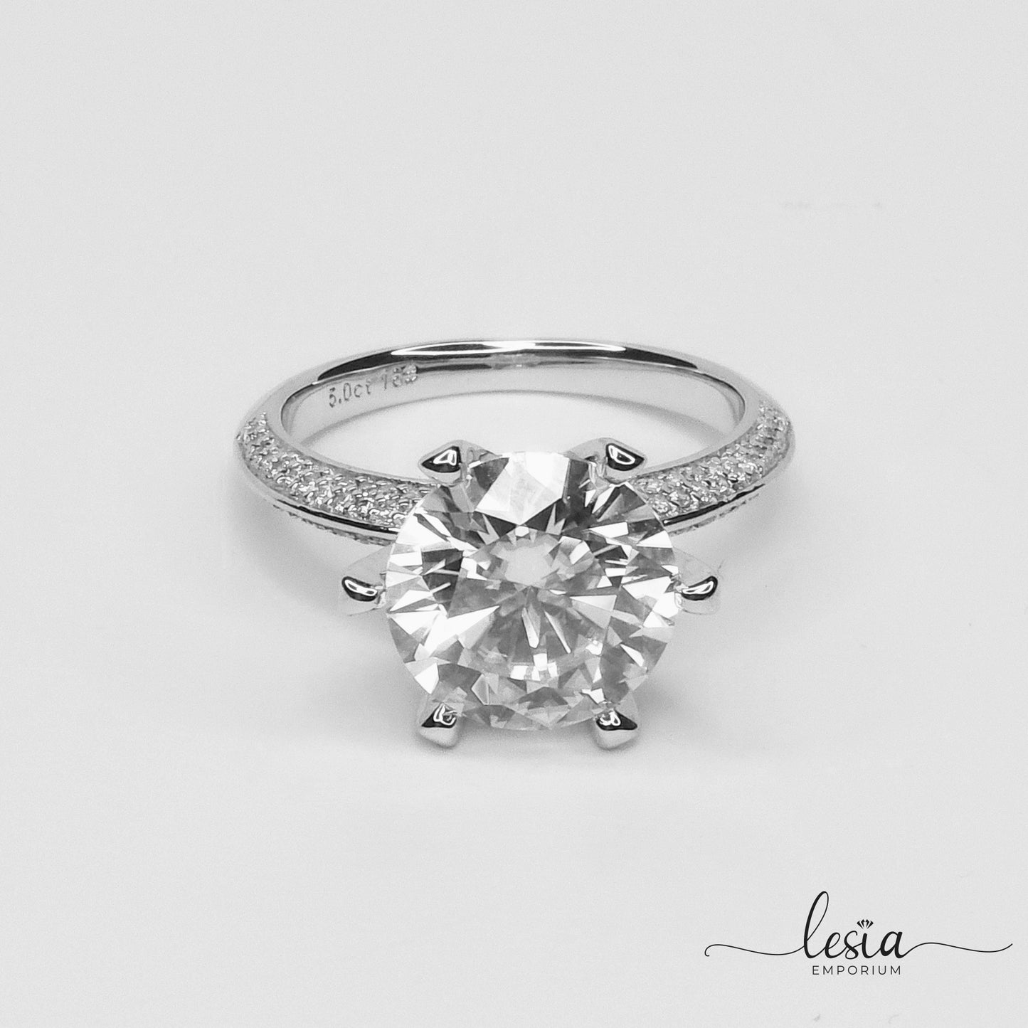 Solitaire Moissanite Ring (5 Carat)