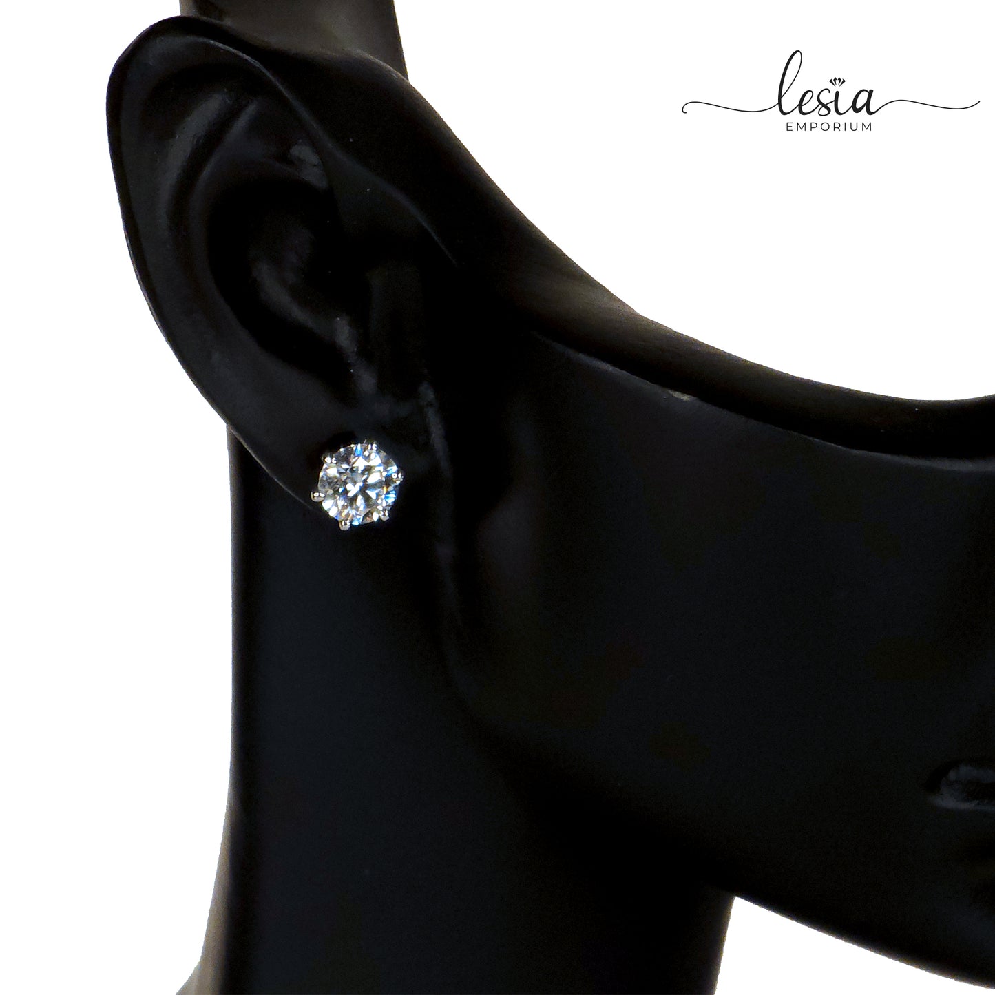 Solitaire Moissanite Earrings (50 Cent)