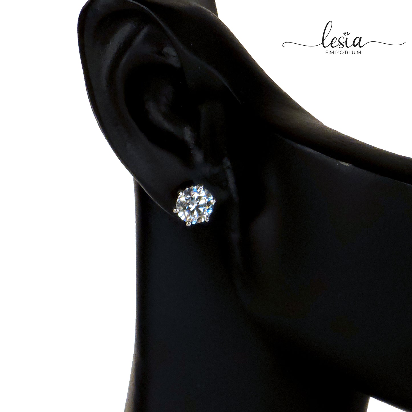 Solitaire Moissanite Earrings (50 Cent)