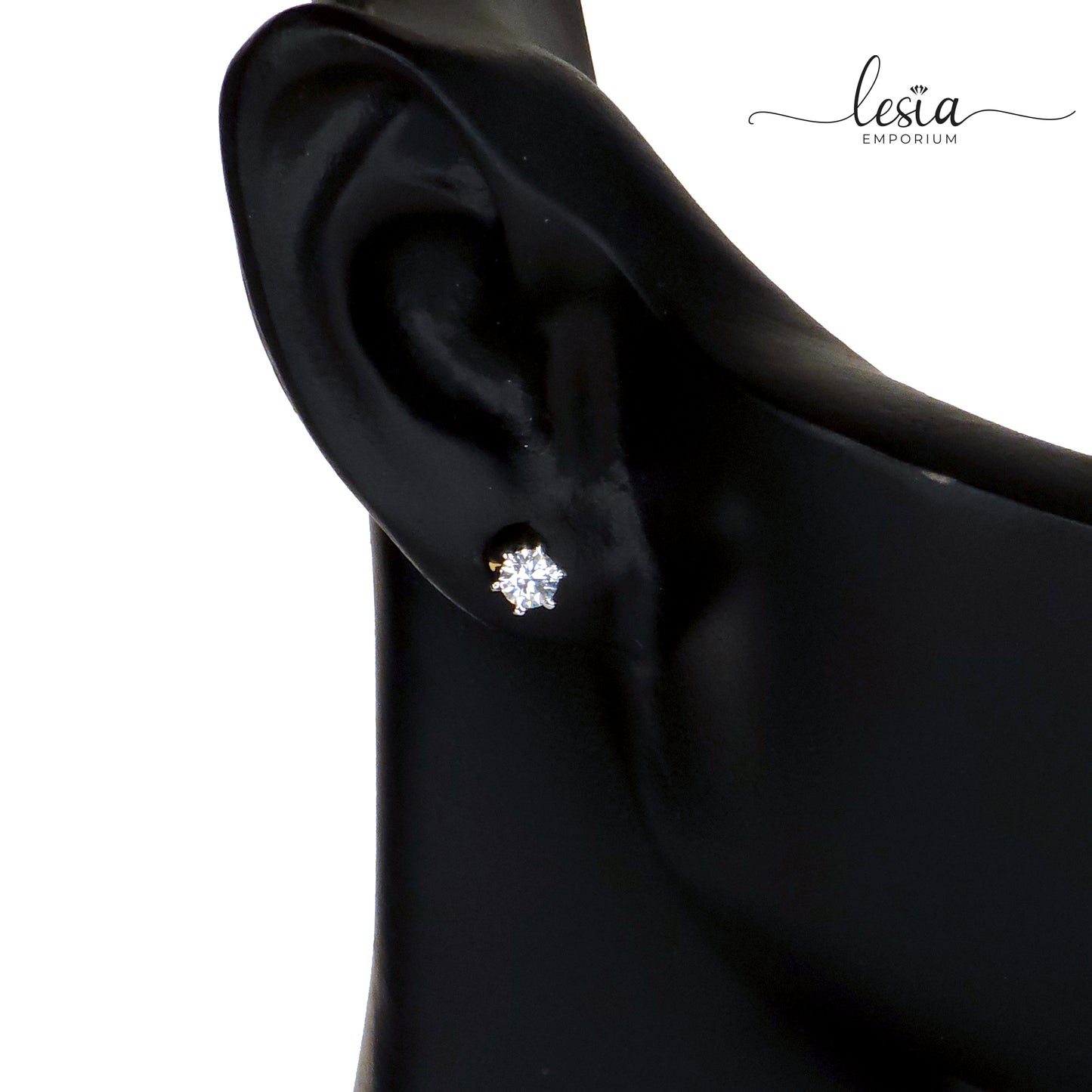 Solitaire Moissanite Earrings (10 Cent)