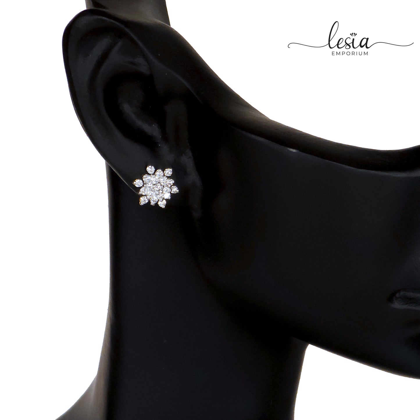 Kadam Star Medium Moissanite Diamond Earrings (20 Cent)