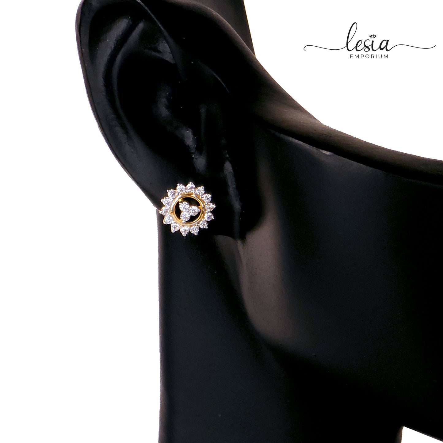 Sunflower Moissanite Earrings (15 Cent)