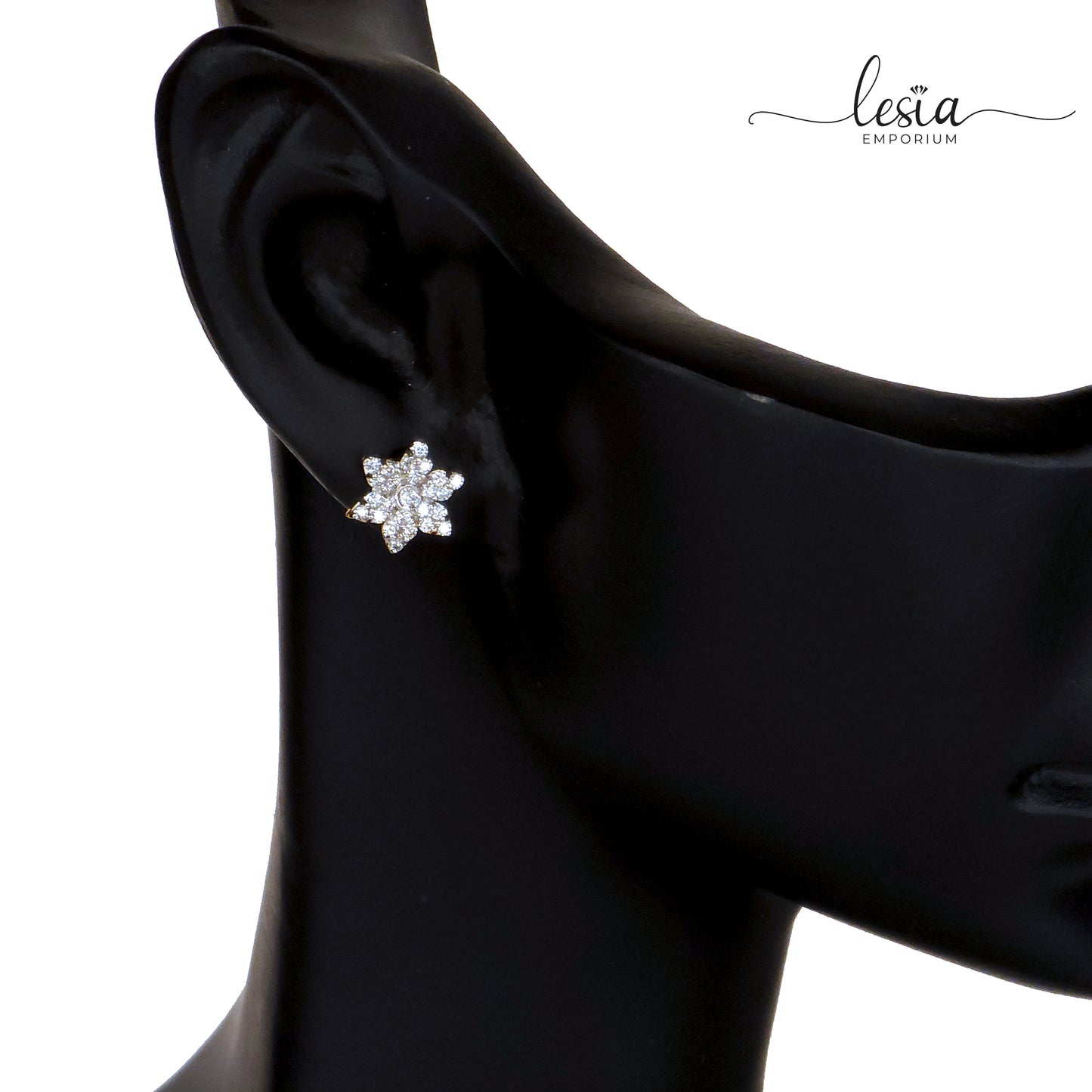 Star Flower Moissanite Earrings (20 Cent)
