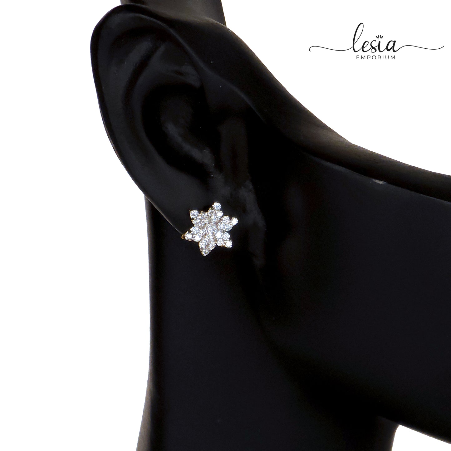Star Flower Moissanite Earrings (20 Cent)