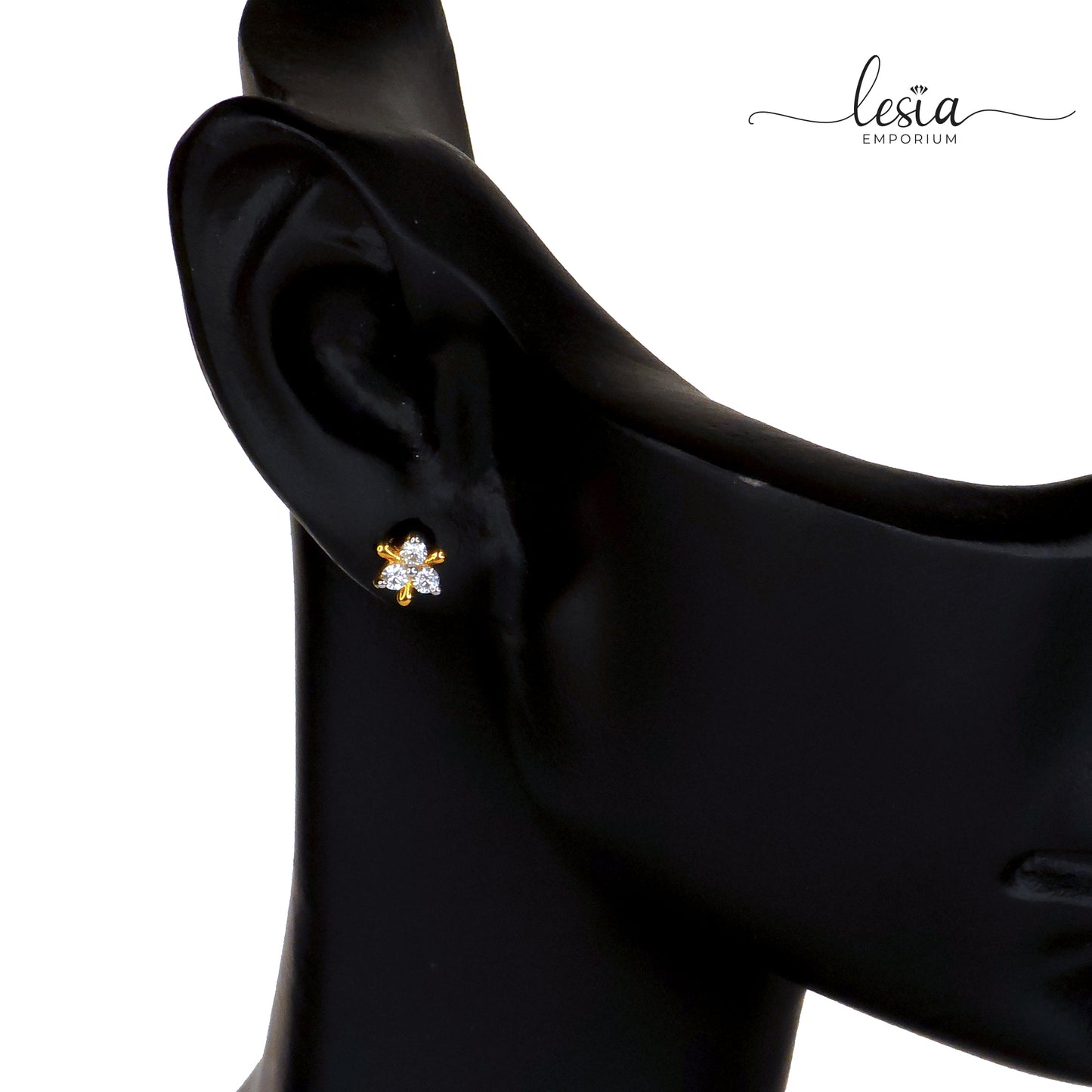 Trinity Star Moissanite Earrings (6 Cent)