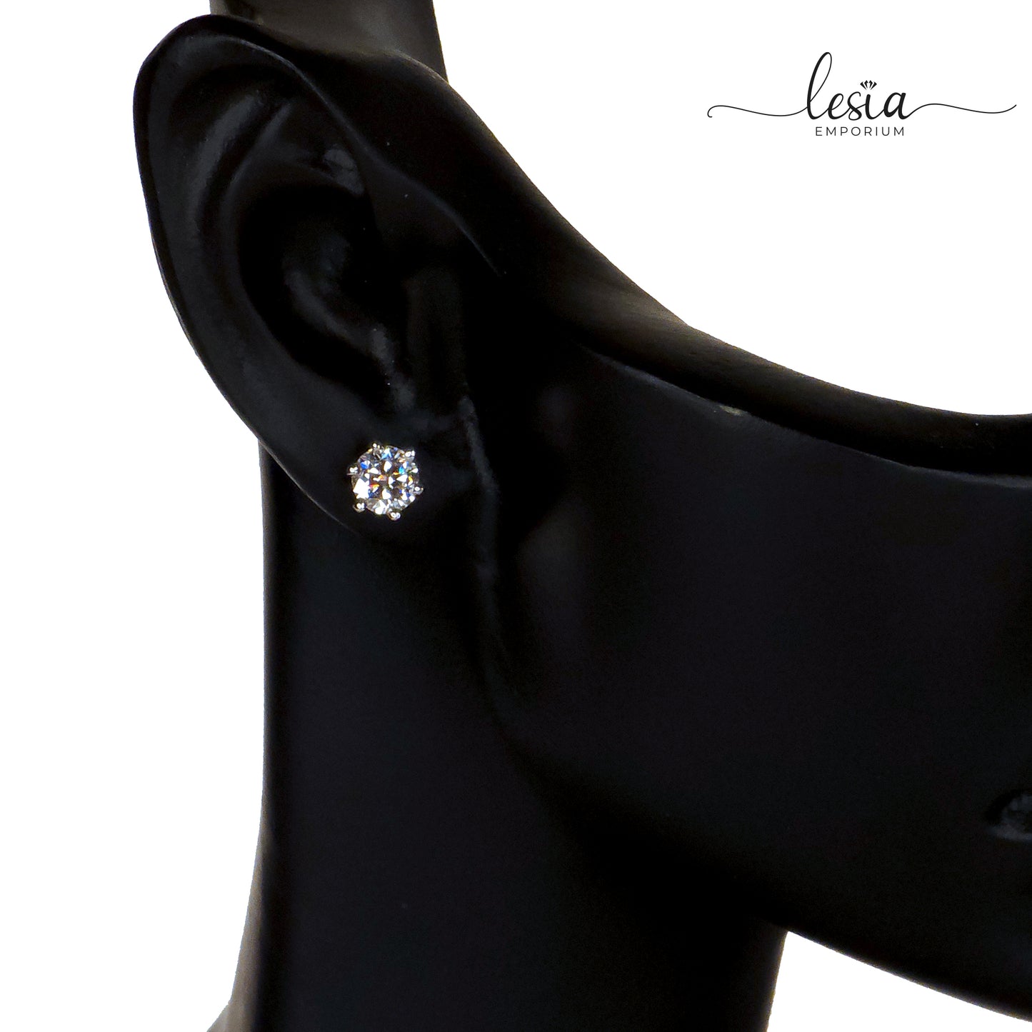 Solitaire Moissanite Earrings (25 Cent)
