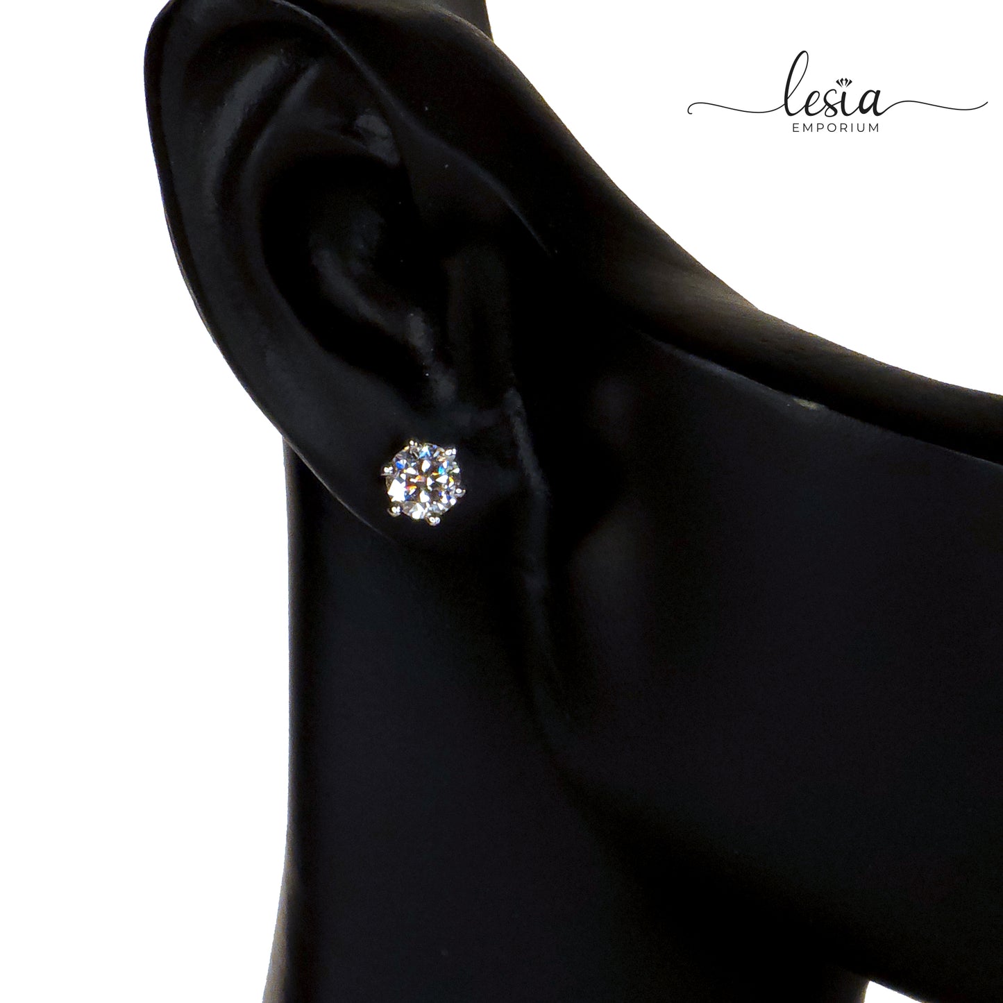 Solitaire Moissanite Earrings (25 Cent)
