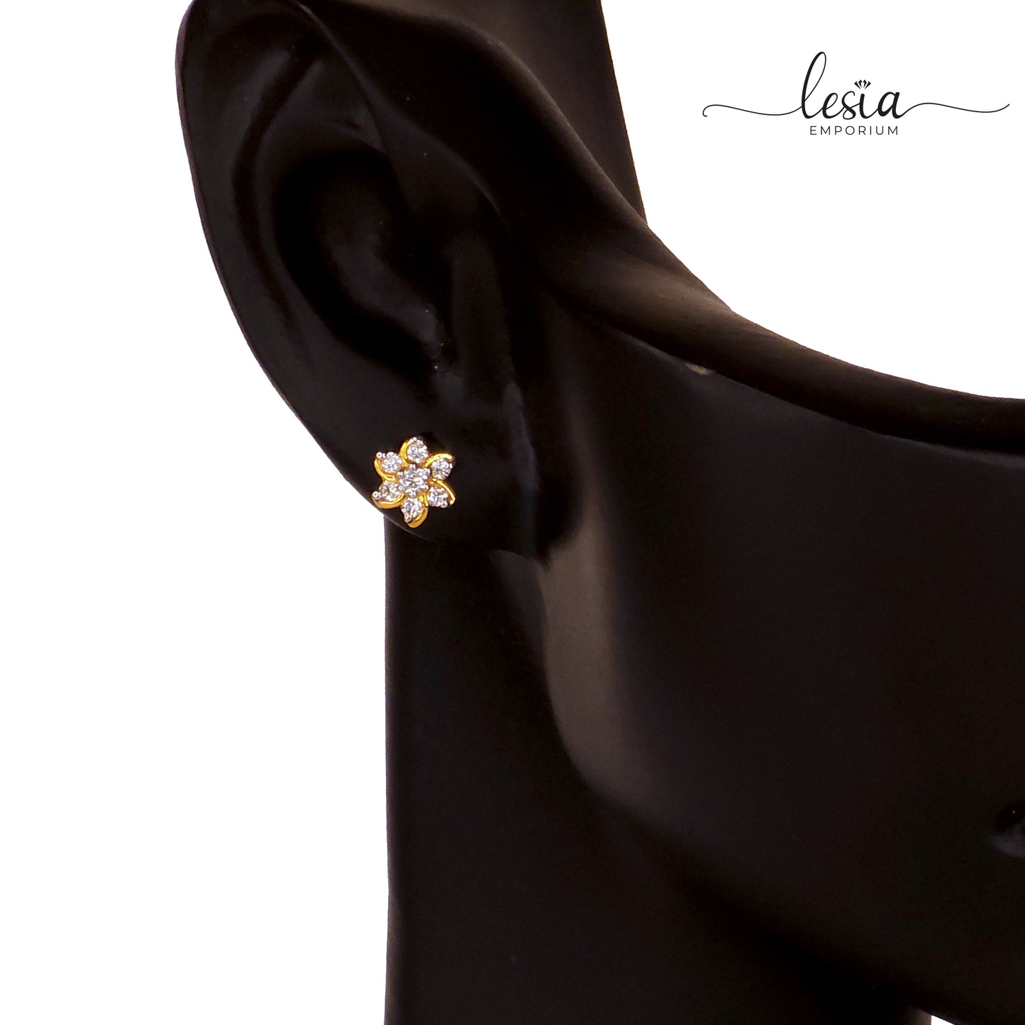 7 Stone Flower Moissanite Earrings (7 Cent)