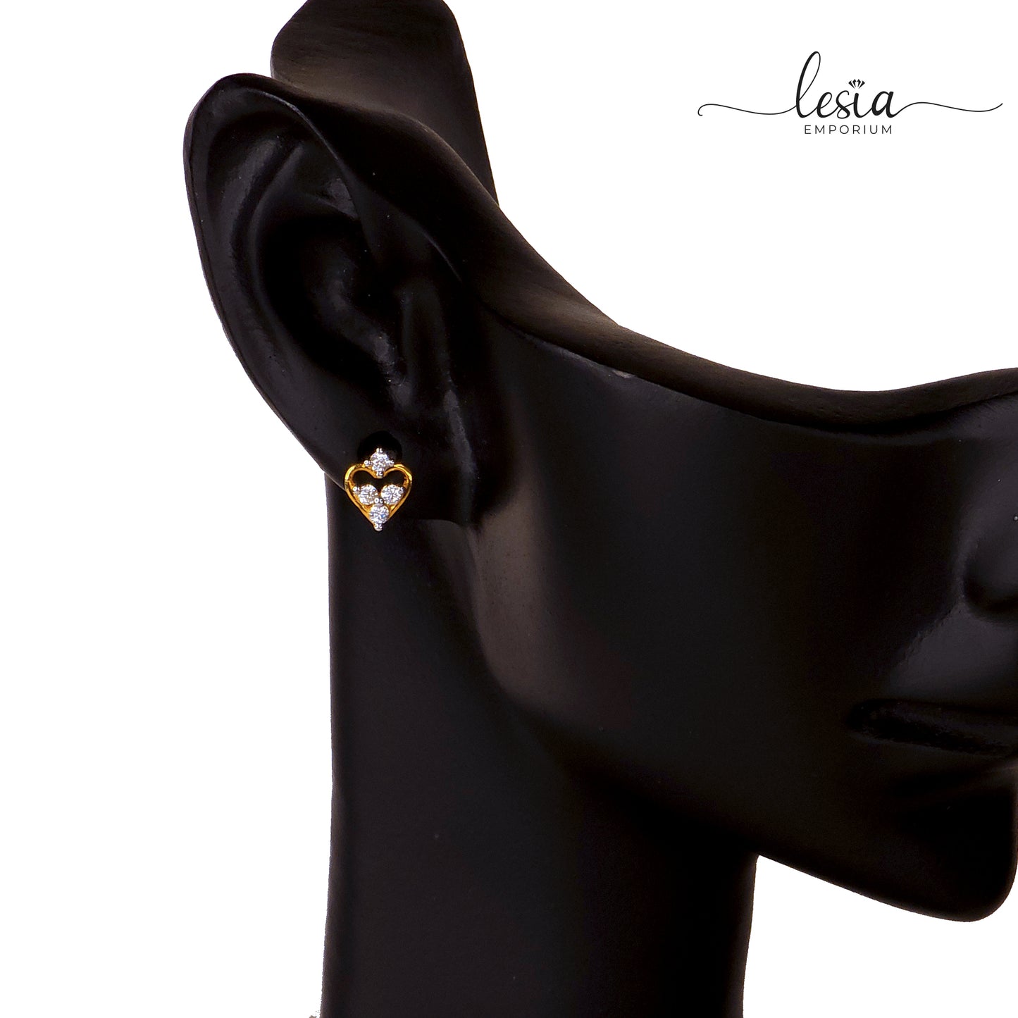 Heart Moissanite Earrings (6 Cent)