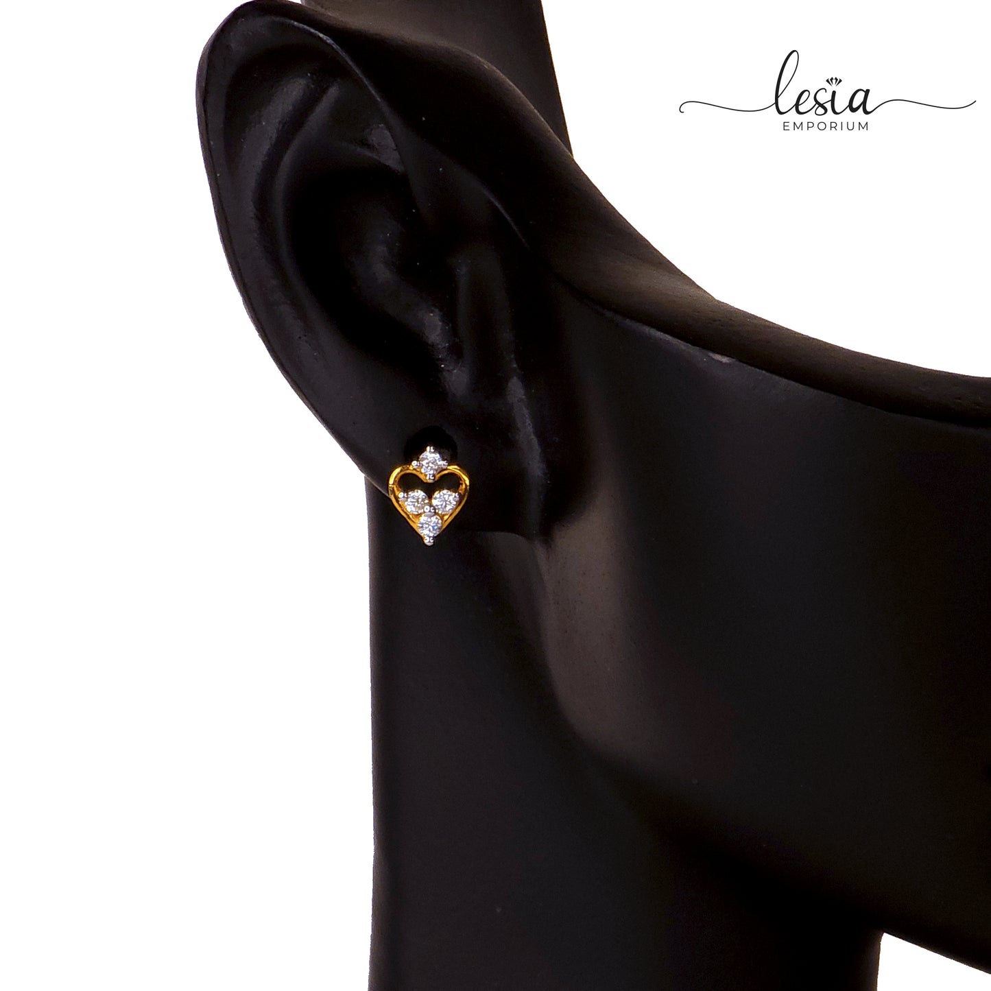 Heart Moissanite Earrings (6 Cent)