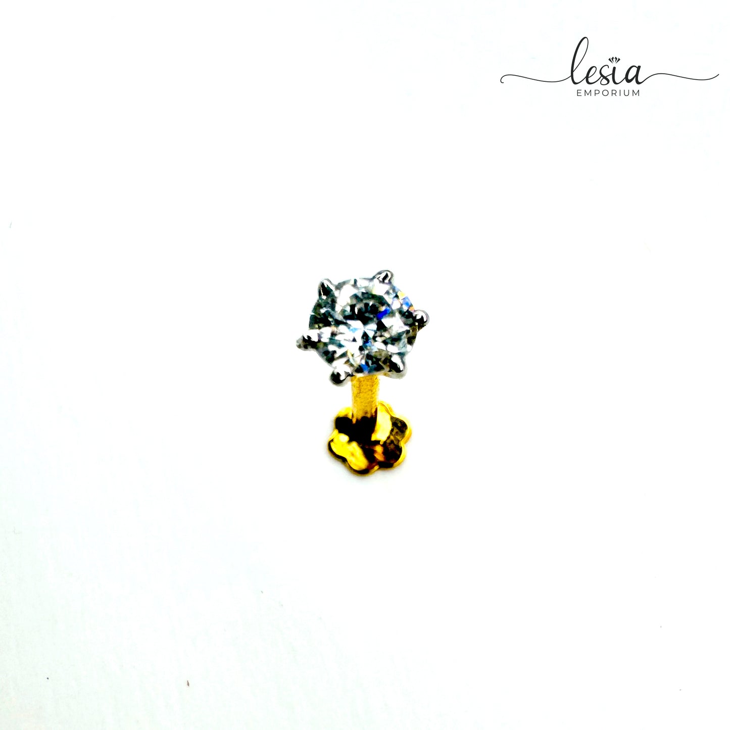 Solitaire Moissanite Nosepin (10 Cent)