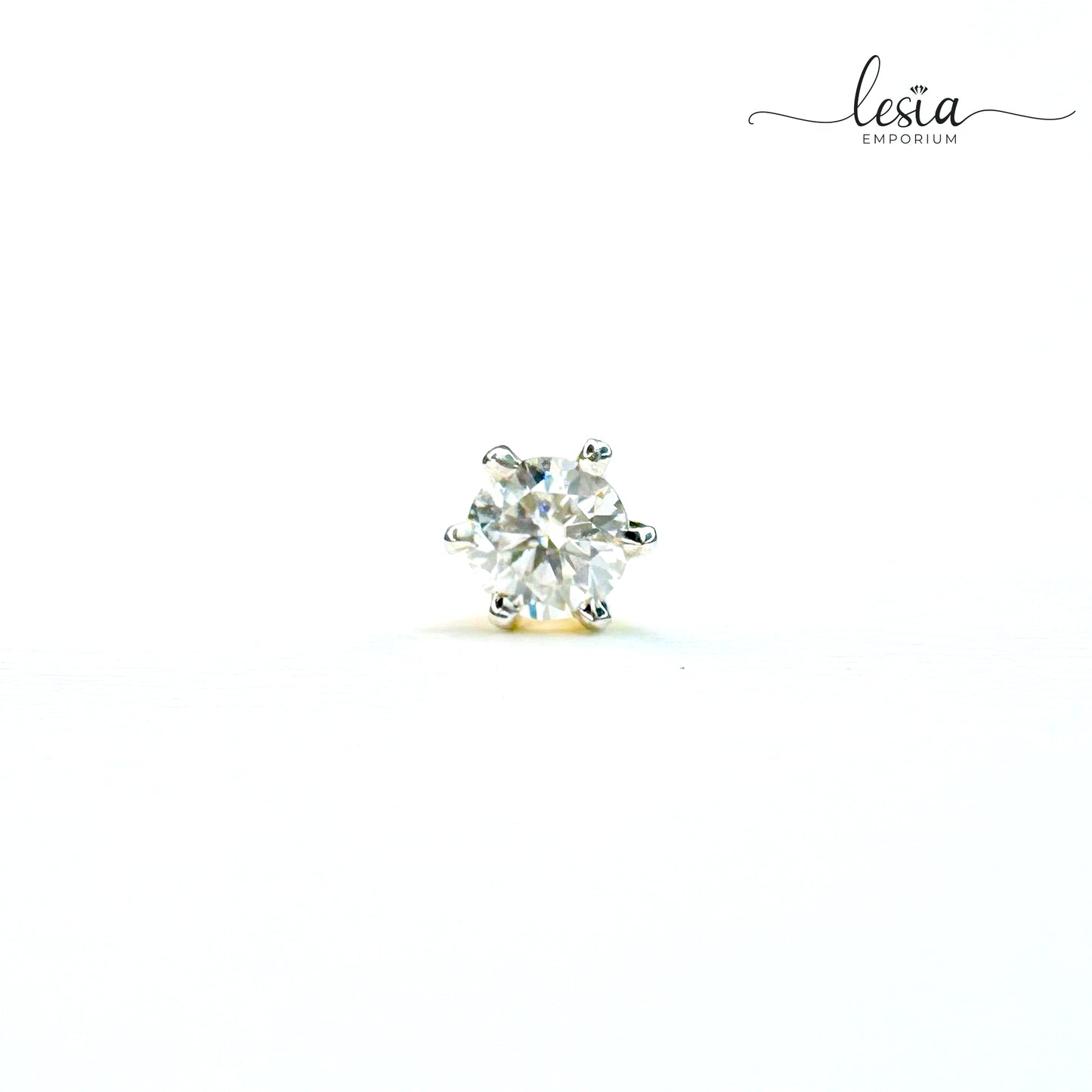 Solitaire Moissanite Nosepin (25 Cent)
