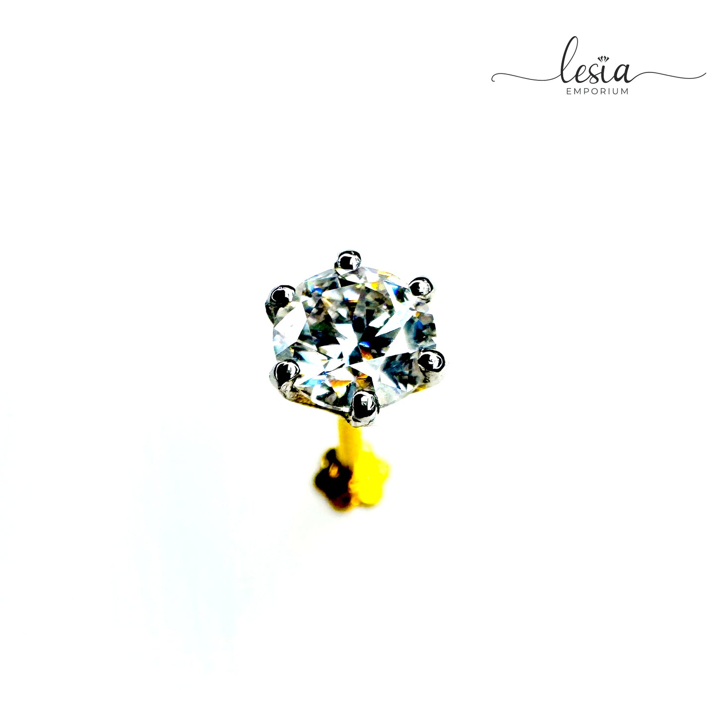 Solitaire Moissanite Nosepin (50 Cent)