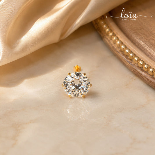 Solitaire Moissanite Nosepin (2 Carat)