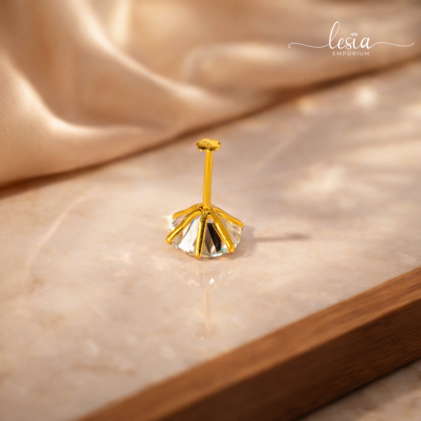 Solitaire Moissanite Nosepin (2 Carat)