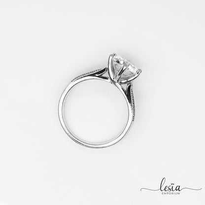 Solitaire Moissanite Diamond Ring (3 Carat)
