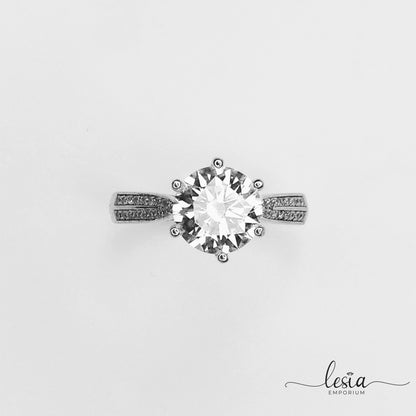 Solitaire Moissanite Diamond Ring (3 Carat)