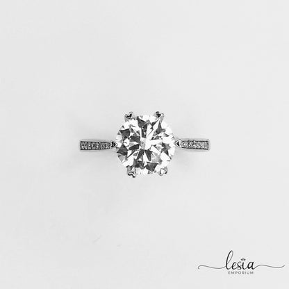 Solitaire Moissanite Diamond Ring (3 Carat)