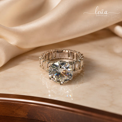 Solitaire Moissanite Ring (6 Carat)