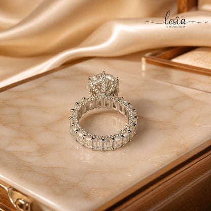 Solitaire Moissanite Ring (6 Carat)