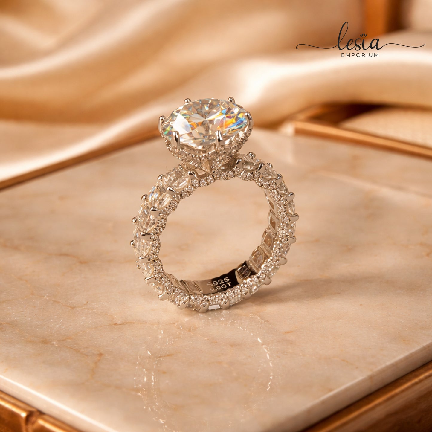 Solitaire Moissanite Ring (6 Carat)