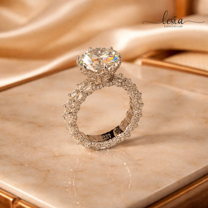Solitaire Moissanite Ring (6 Carat)