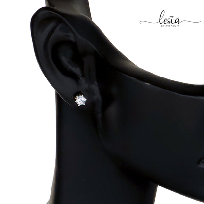 Solitaire Moissanite Diamond Earrings (10 Cent)