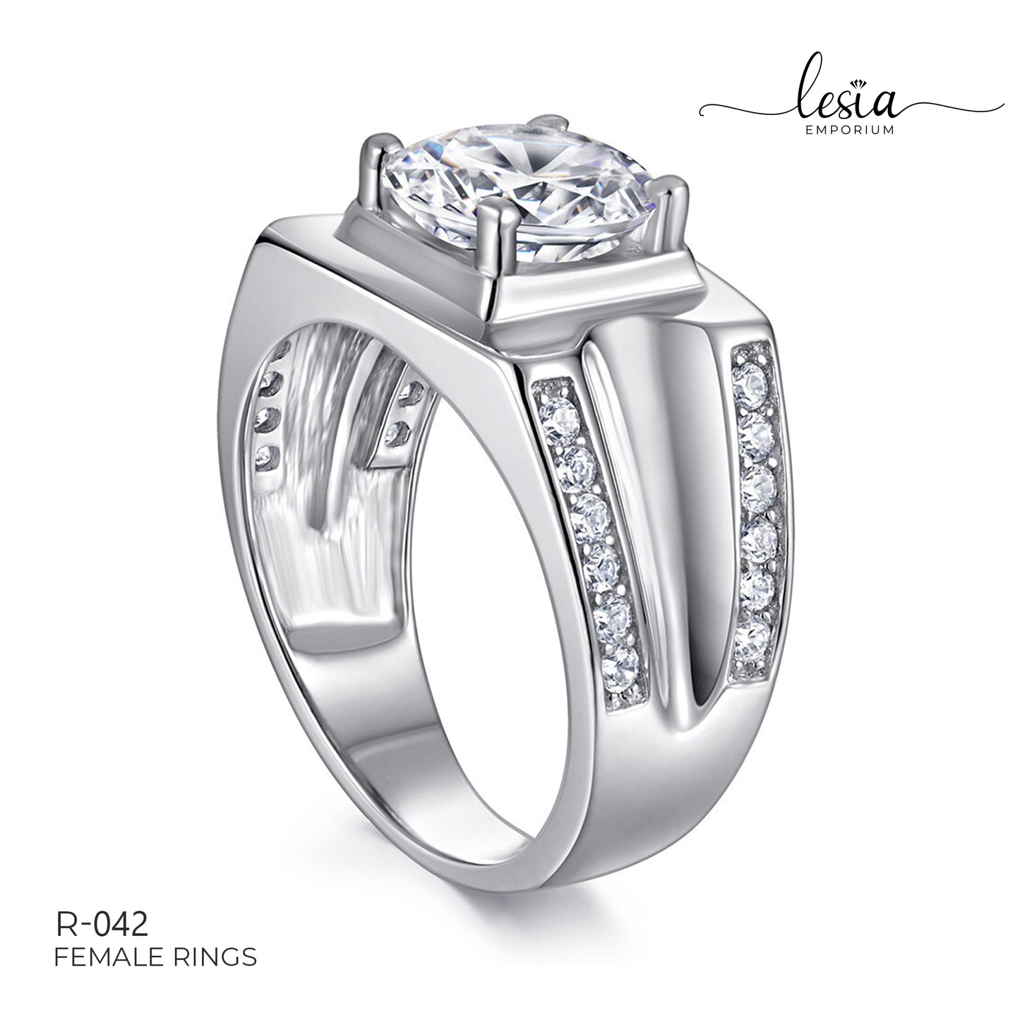 Solitaire Moissanite Ring (3 Carat) Male Ring