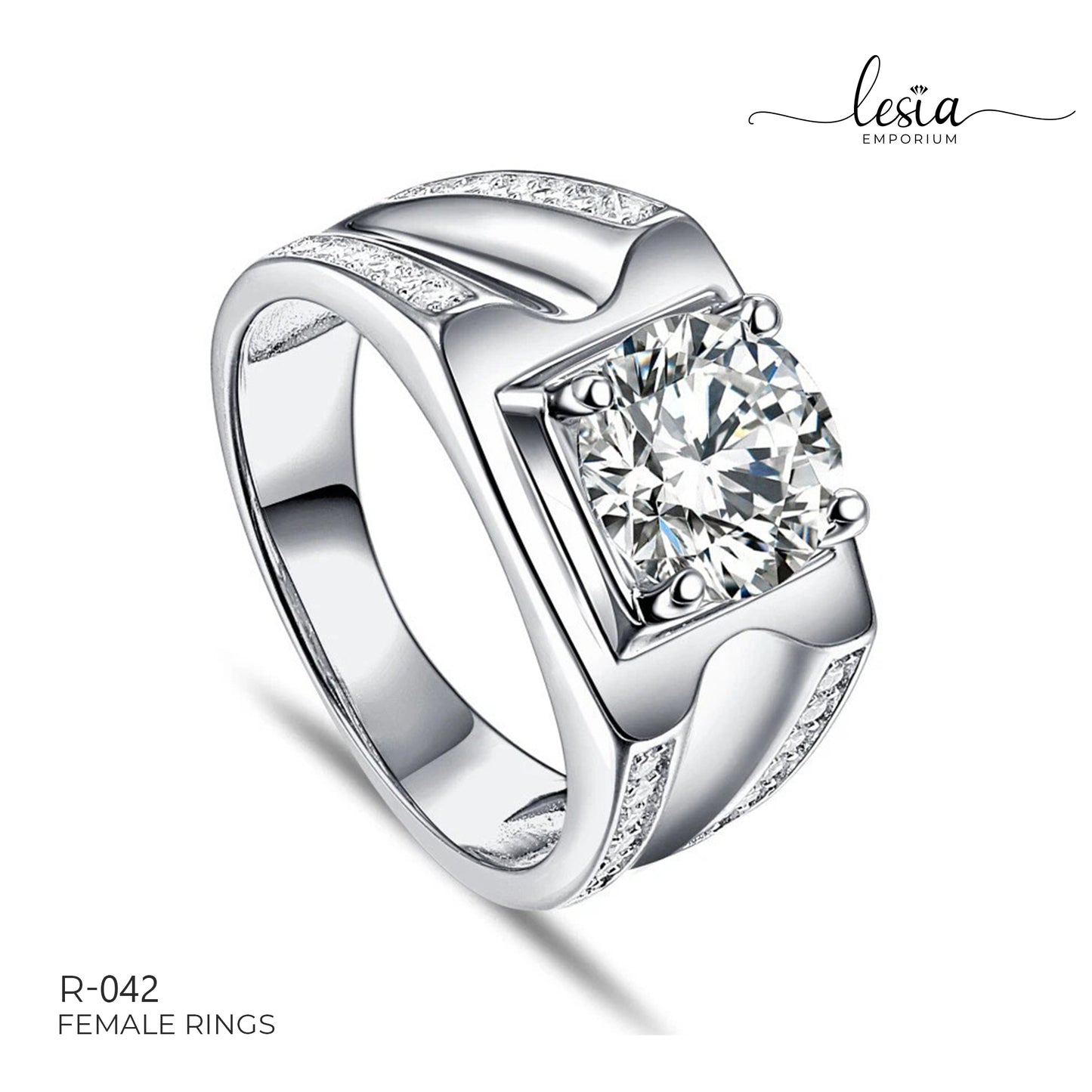 Solitaire Moissanite Ring (3 Carat) Male Ring