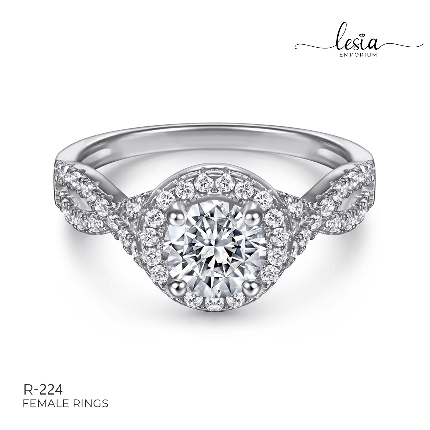 Solitaire Moissanite Ring (1 Carat)