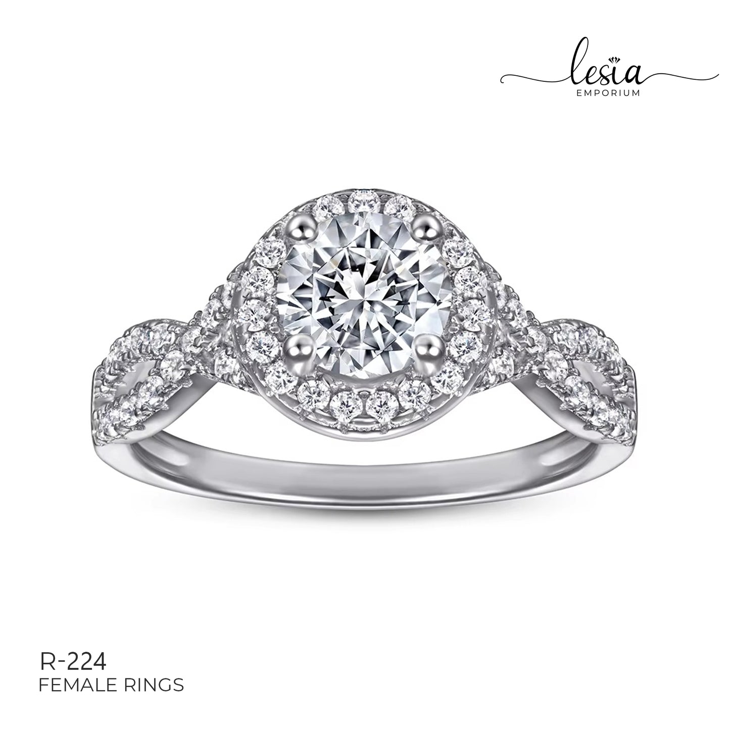 Solitaire Moissanite Ring (1 Carat)