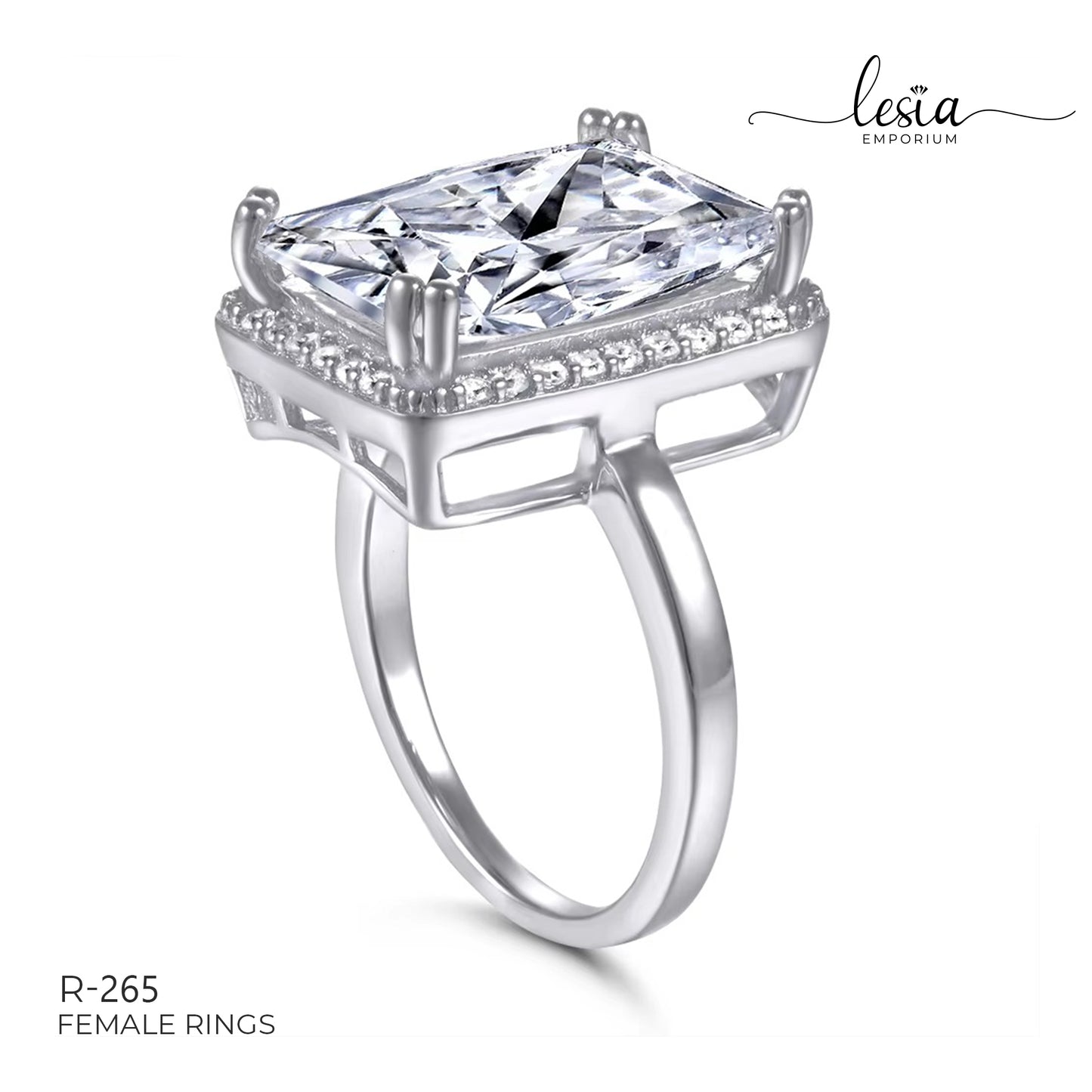 Solitaire Moissanite Ring (10 Carat)